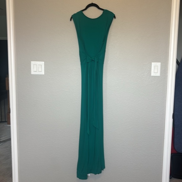Seraphine Emerald Green Knot Waist Tie Back Maternity Dress size 12 - Picture 7 of 9